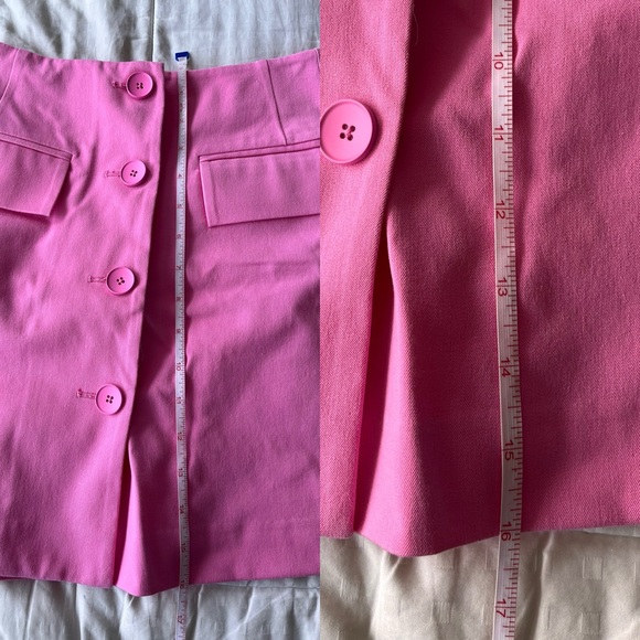 SOLD NWOT Derek Lam Preppy Mini Skirt 2 Bright Pink - Picture 8 of 11